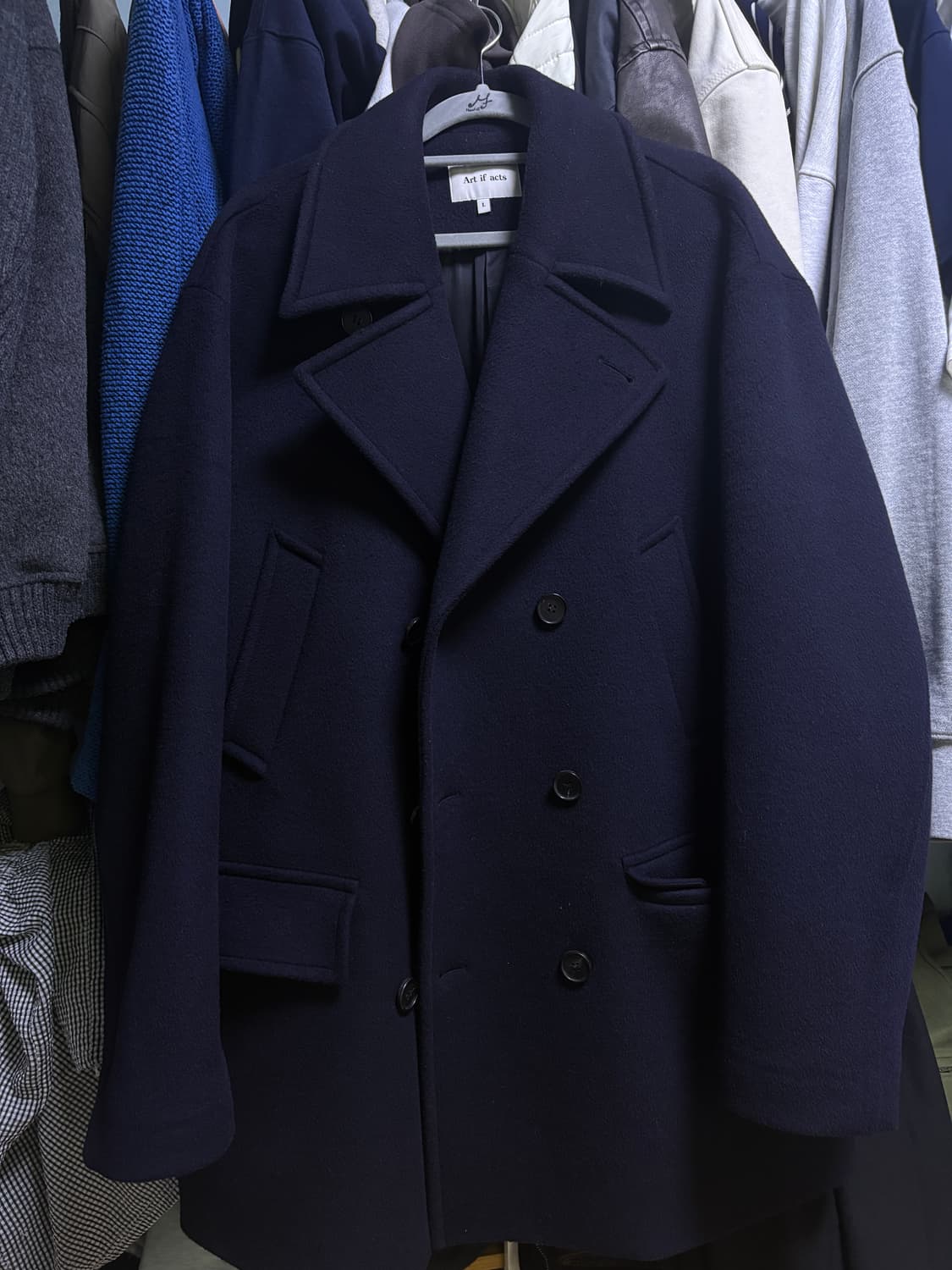 아트이프액츠 피코트 네이비 L 상품이미지4