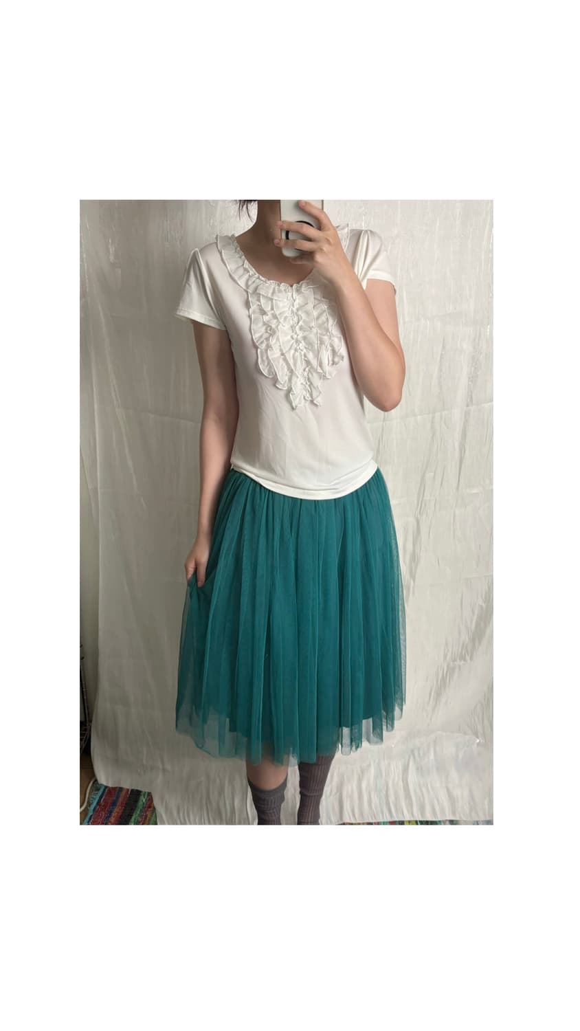 White Frill Top 상품이미지5