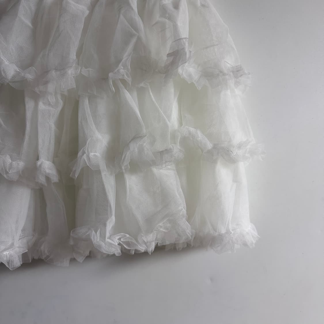 새상품 여자 캉캉 미니스커트 (화이트) 상품이미지2