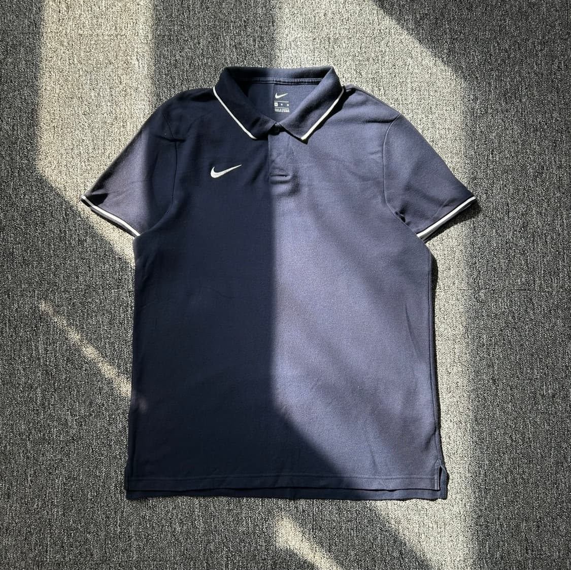 나이키 코튼 네이비 반팔 카라티 상품이미지1