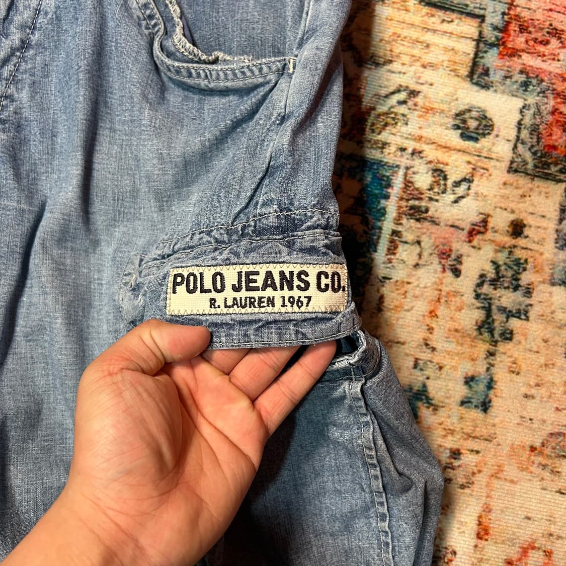 [33] 폴로 진 컴퍼니 데님 카고 버뮤다 팬츠 상품이미지3