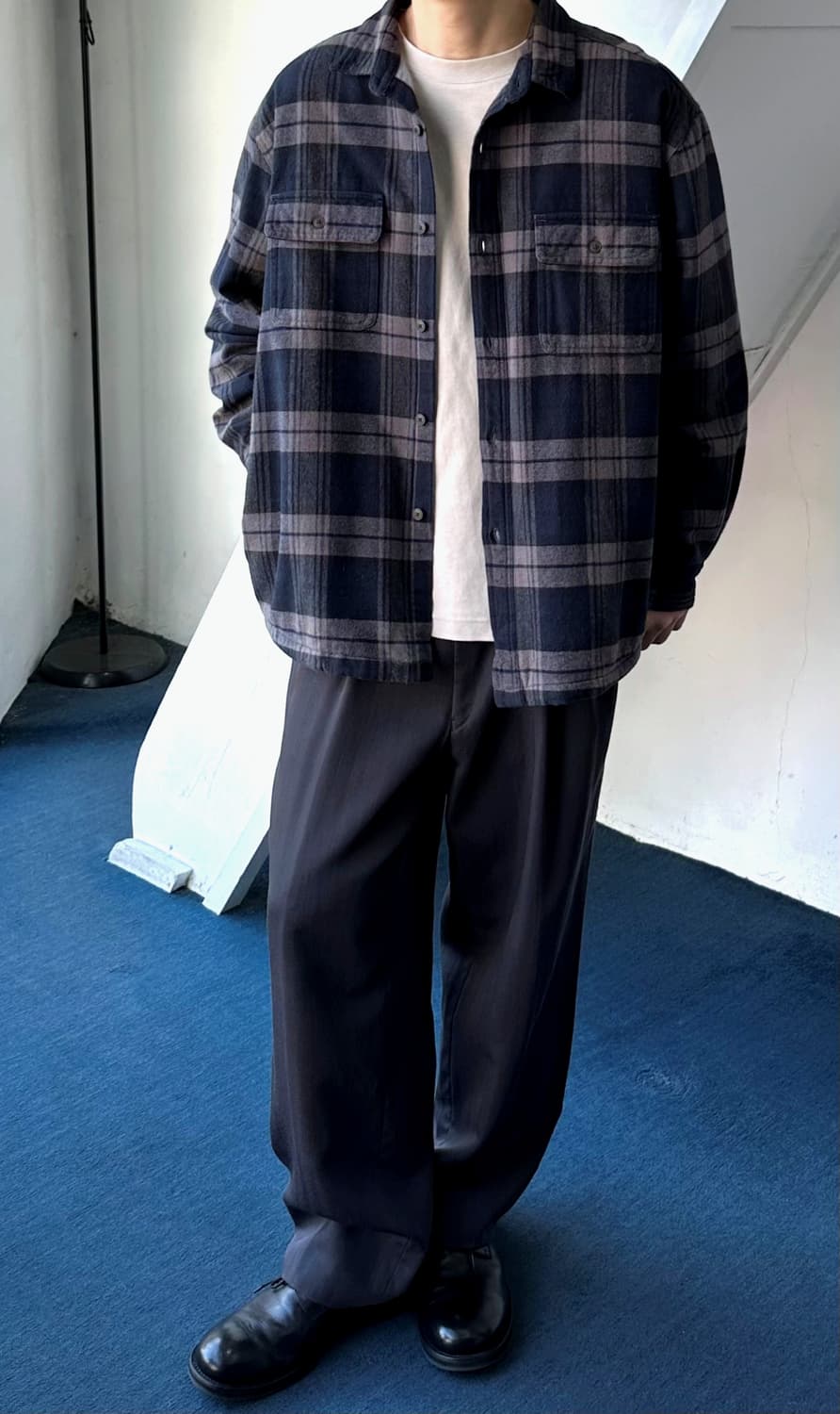 Inner fleece cpo design check blouson 상품이미지8