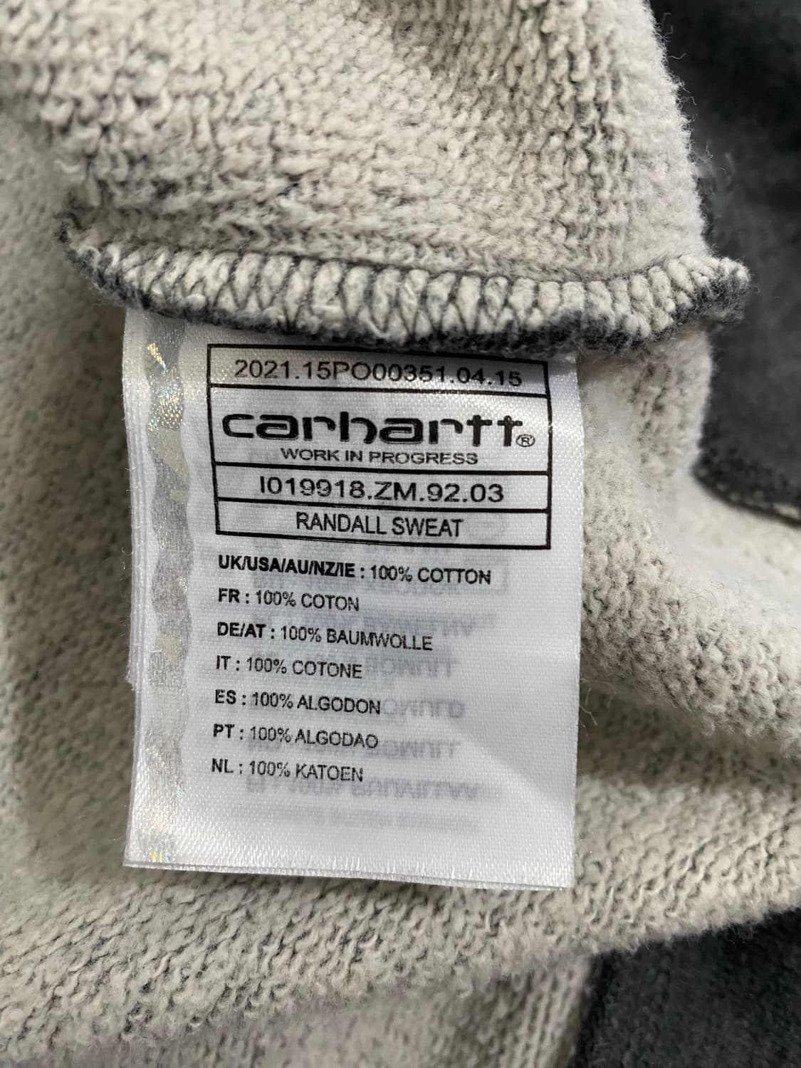 칼하트 WIP 렌달 스웻 맨투맨 M 상품이미지6