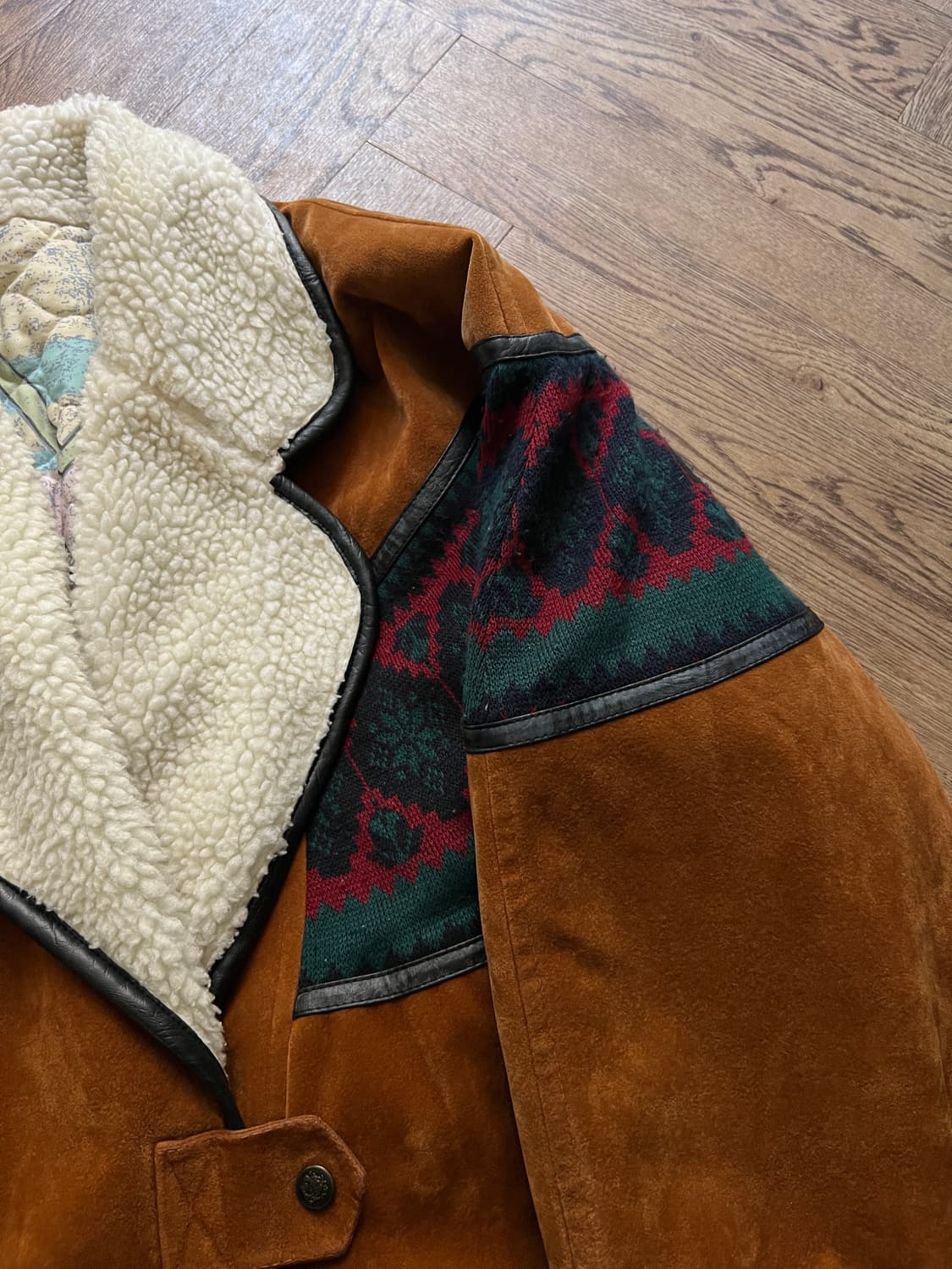 [S]90's 빈티지 나바호 쉐르파 퀄팅 자켓 상품이미지3