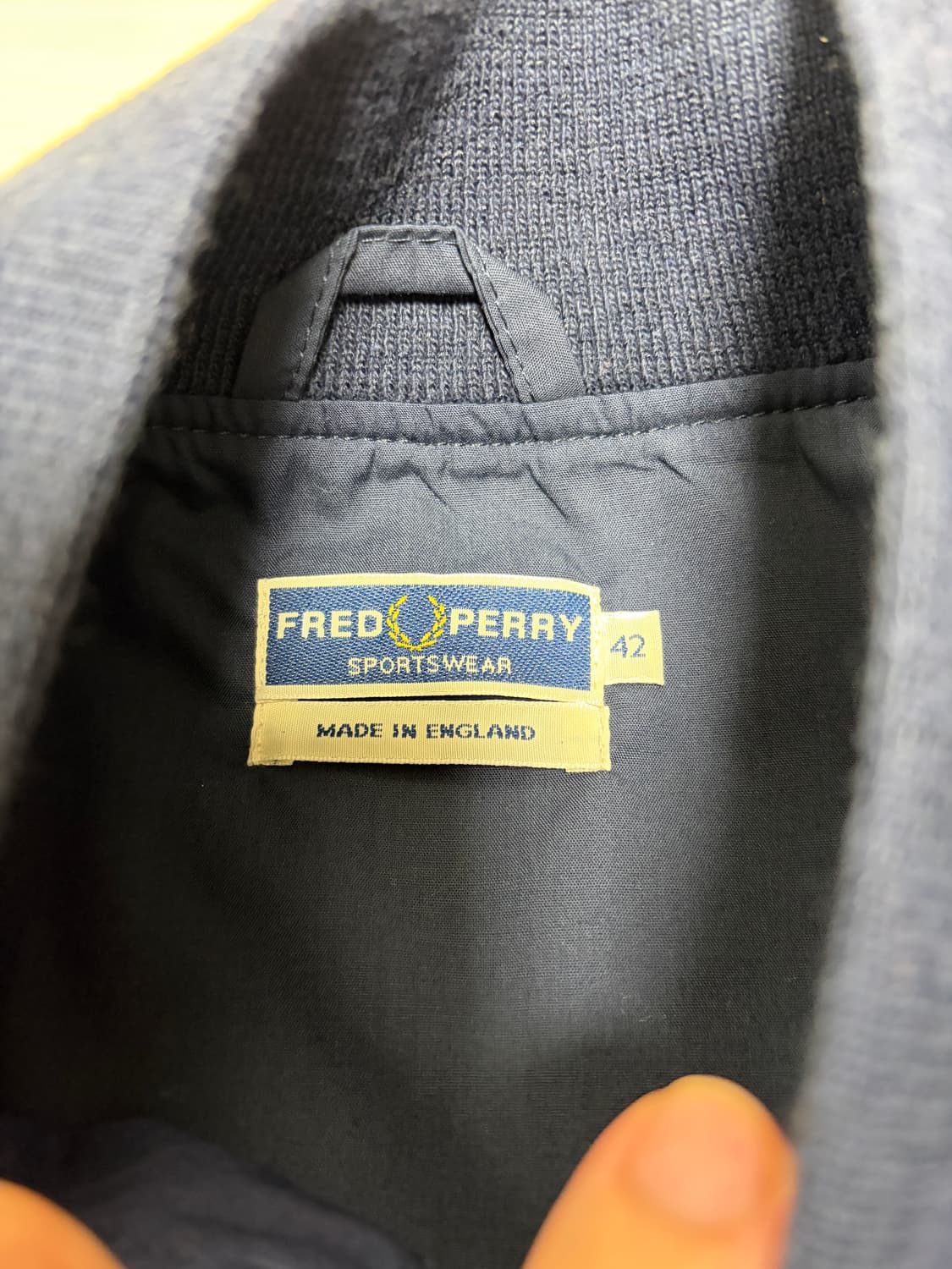 프레드페리 테니스 보머 자켓 네이비 상품이미지3