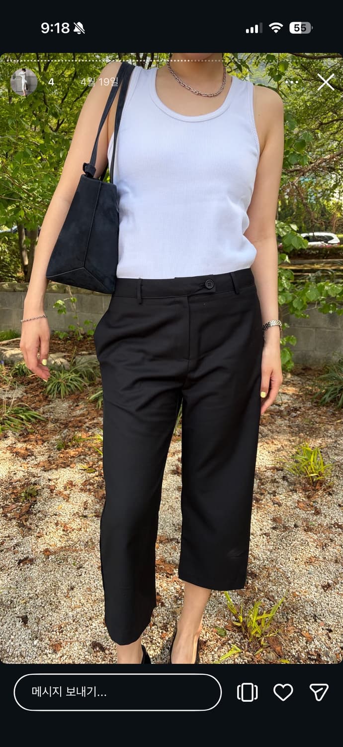 [새상품] shop klue 샵클루 radd pants 일자 카프리팬츠 상품이미지4