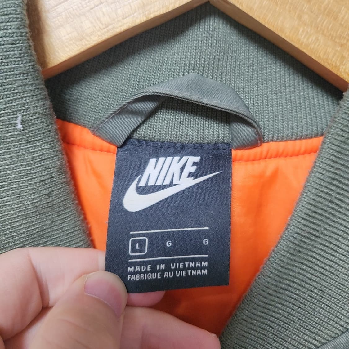 [L] 나이키 NSW 펑크 봄버 자켓 L 카키 상품이미지3