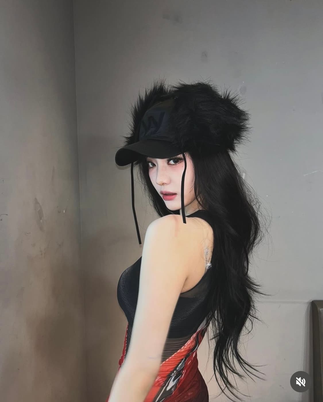 택O 새 상품 닝닝 착용 오픈 Yy 블랙 퍼 이어플랩 캡 상품이미지2