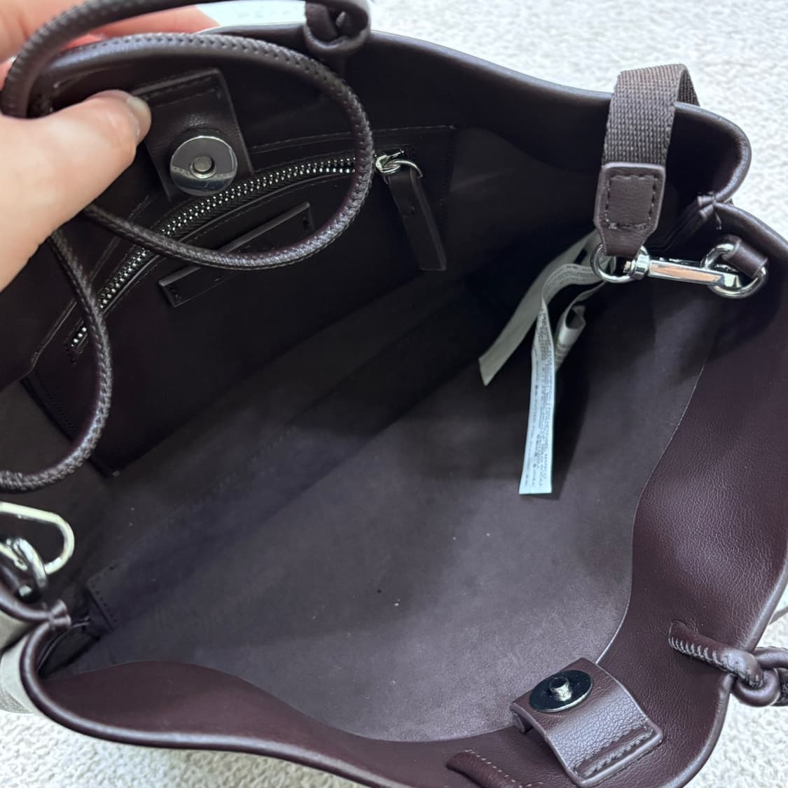 F 자라 가죽 토트백 0409E 상품이미지3