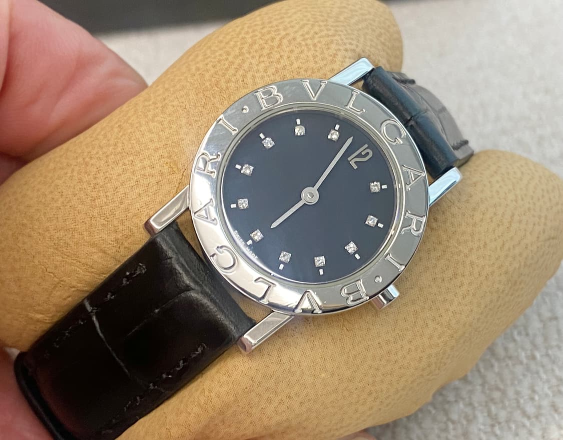 불가리 BB26SL 여성용 12p 다이아 26mm 스틸 쿼츠 상품이미지6