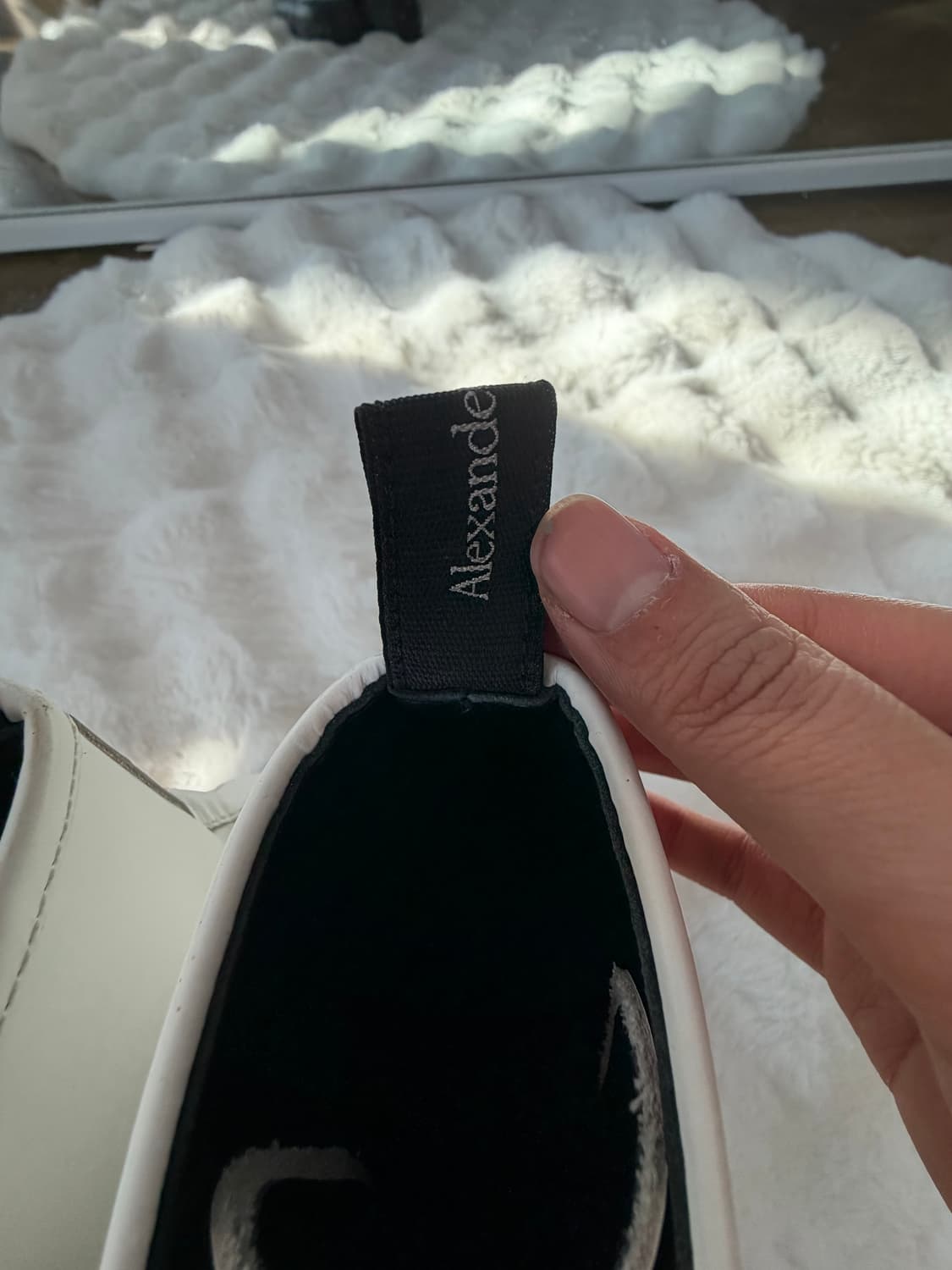 알렉산더맥퀸 화이트 레더 부츠 상품이미지3