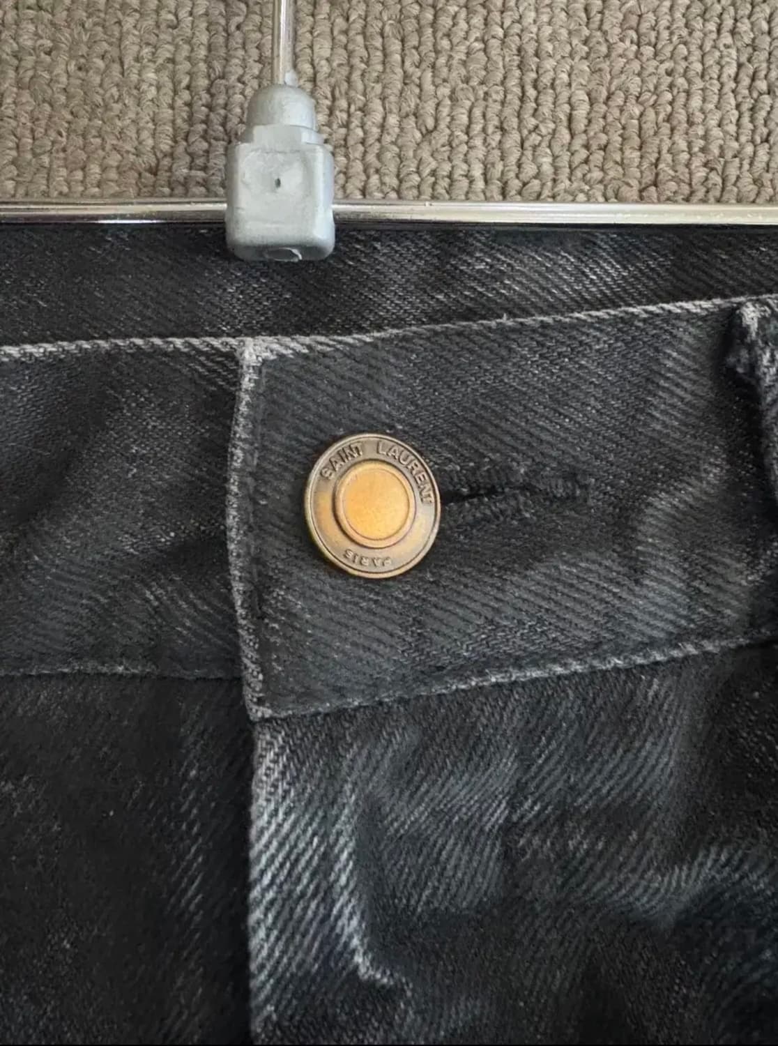 국내판 생로랑 왁싱 블랙 데님팬츠 31 상품이미지7