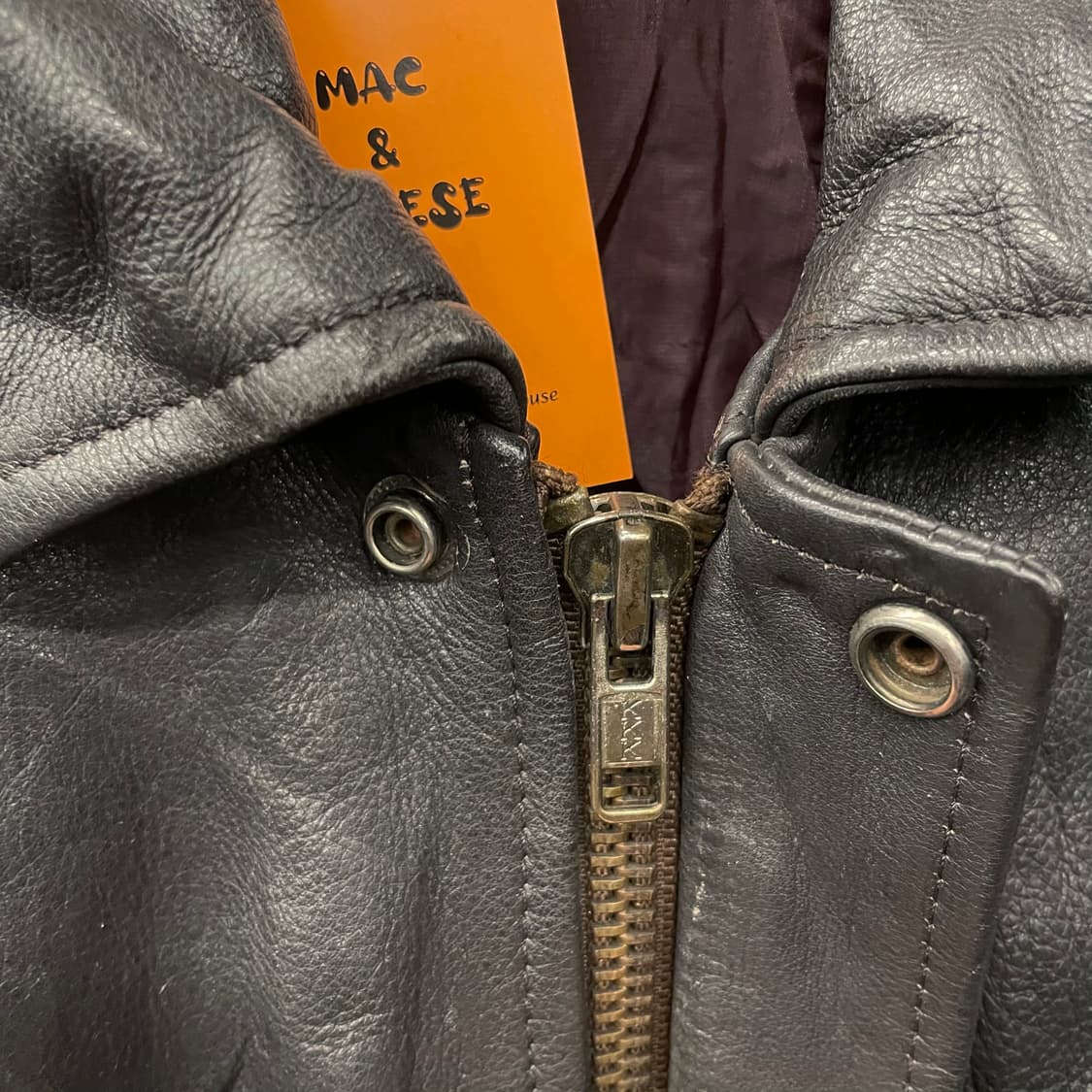 90s USA 빈티지 A-2 플라이트 송아지 가죽 자켓 상품이미지5