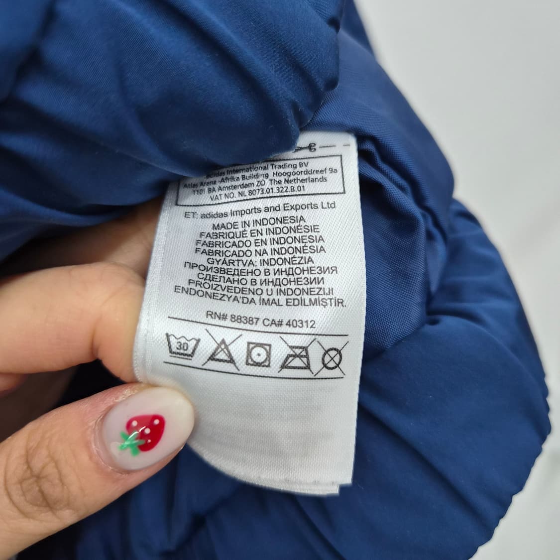아디다스 네이비 블루종 자켓 여성 M 상품이미지5