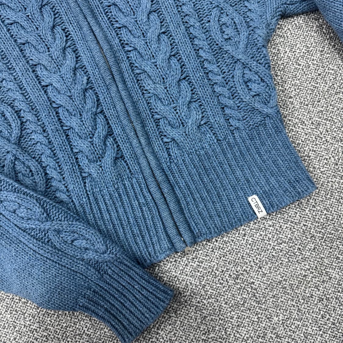 시티브리즈 케이블 니트 집업 가디건 상품이미지3