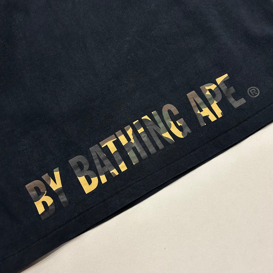 [L] 베이프 스타 페이스 카모 반팔 티셔츠 블랙 상품이미지7