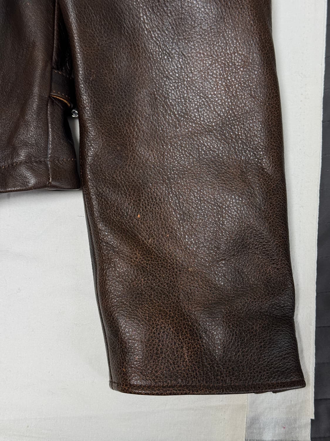 토니웩 / 카프 레더 크롭 자켓 (다크브라운) / XL 상품이미지4
