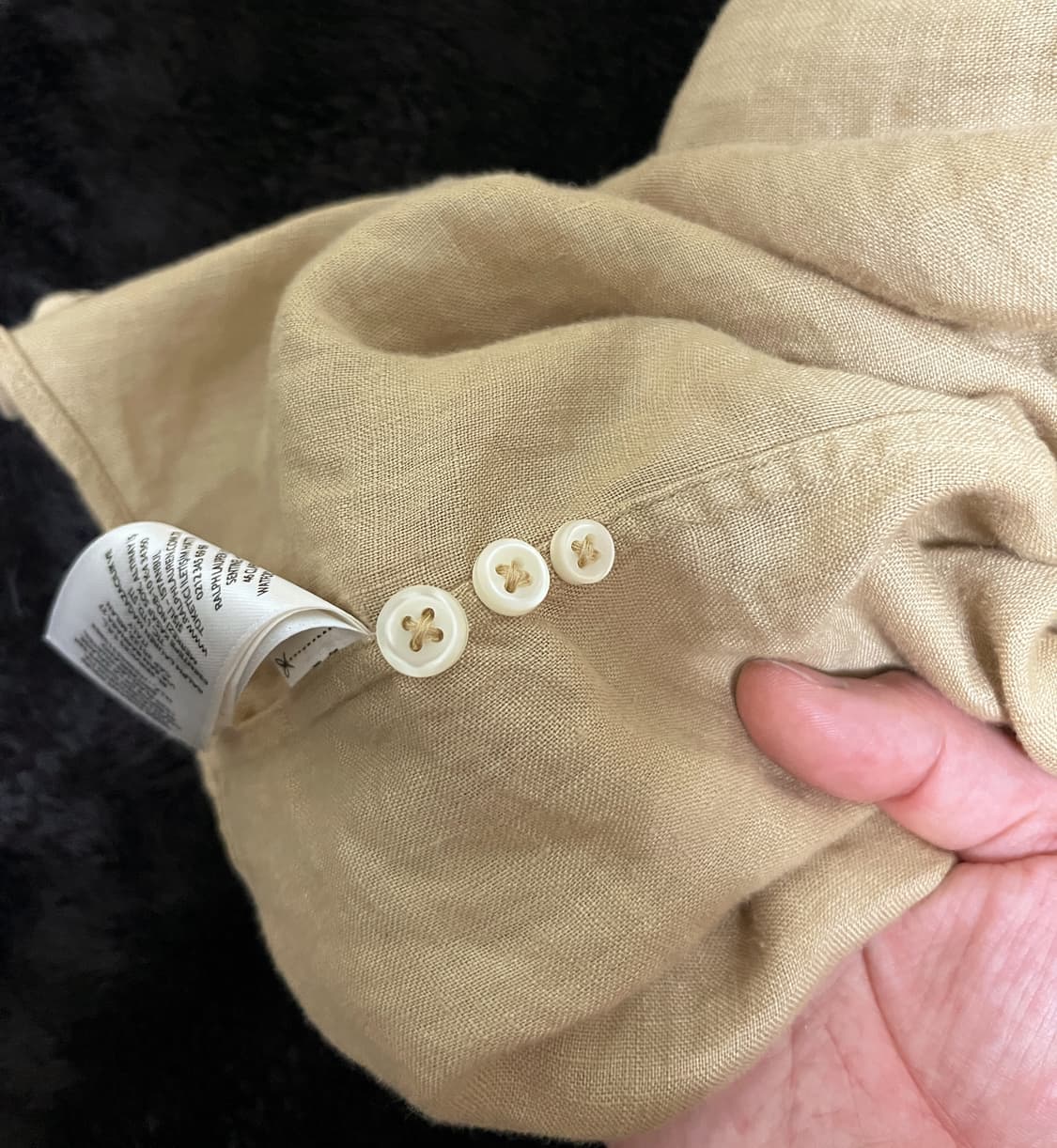 폴로 랄프로렌 린넨 셔츠 베이지 클래식핏 M 상품이미지4