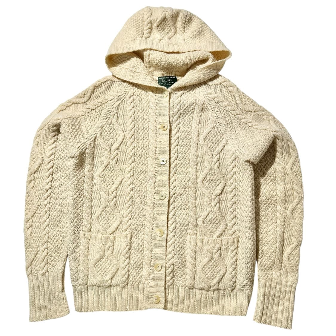 로렌 랄프로렌 아란 케이블 핸드 니트 후드 가디건  상품이미지1