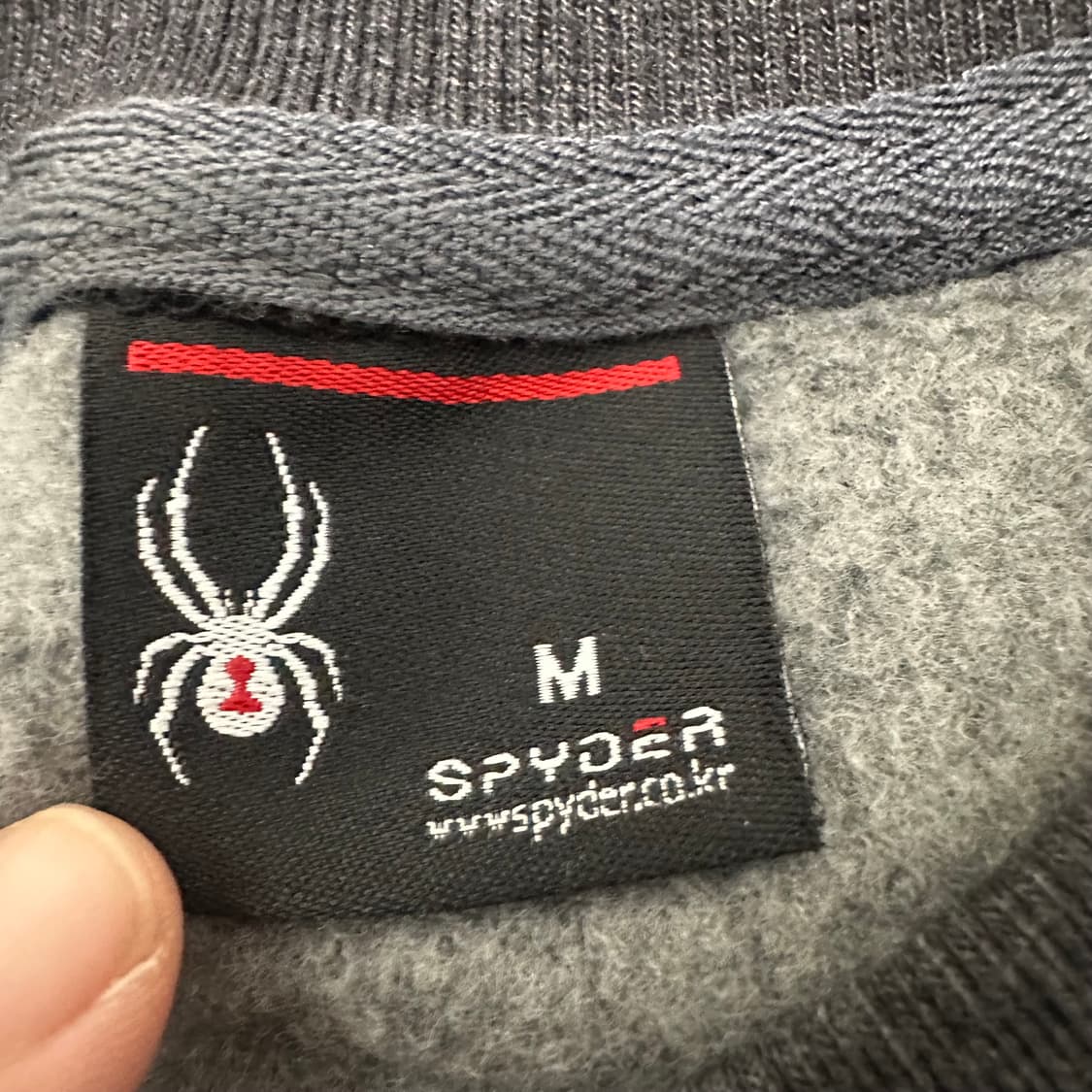 스파이더 여성 기모 맨투맨 그레이 M 상품이미지3