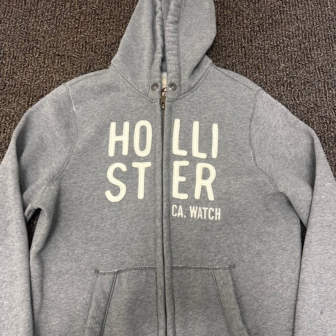 홀리스터 기모 후드집업 그레이 L 상품이미지2