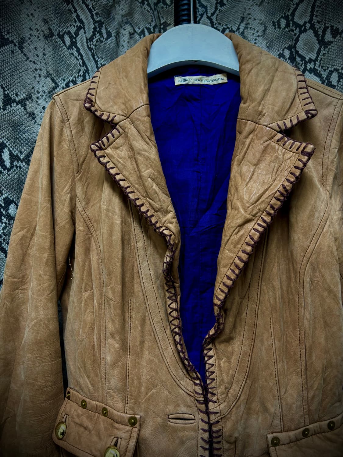 00’s Pinterest Western Cow Leather Gold  상품이미지9