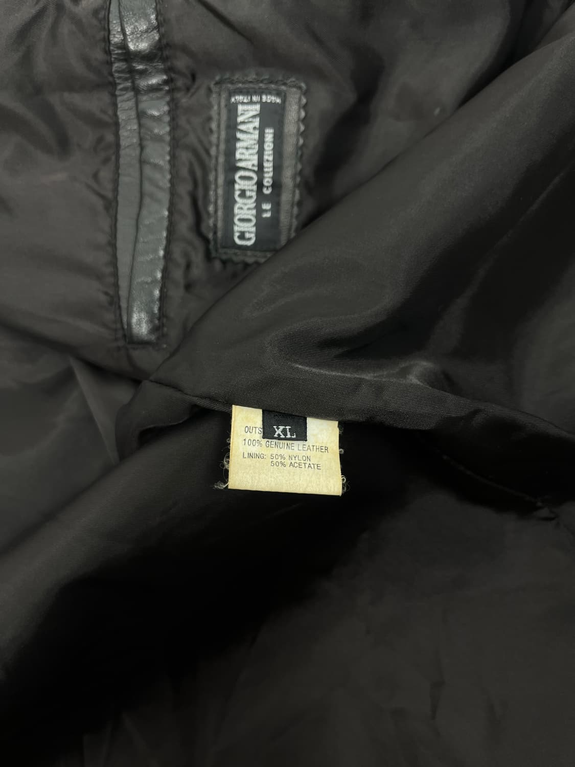 90s GIORGIO ARMANI 아카이브 리얼레더 3버튼 블레이저 상품이미지6