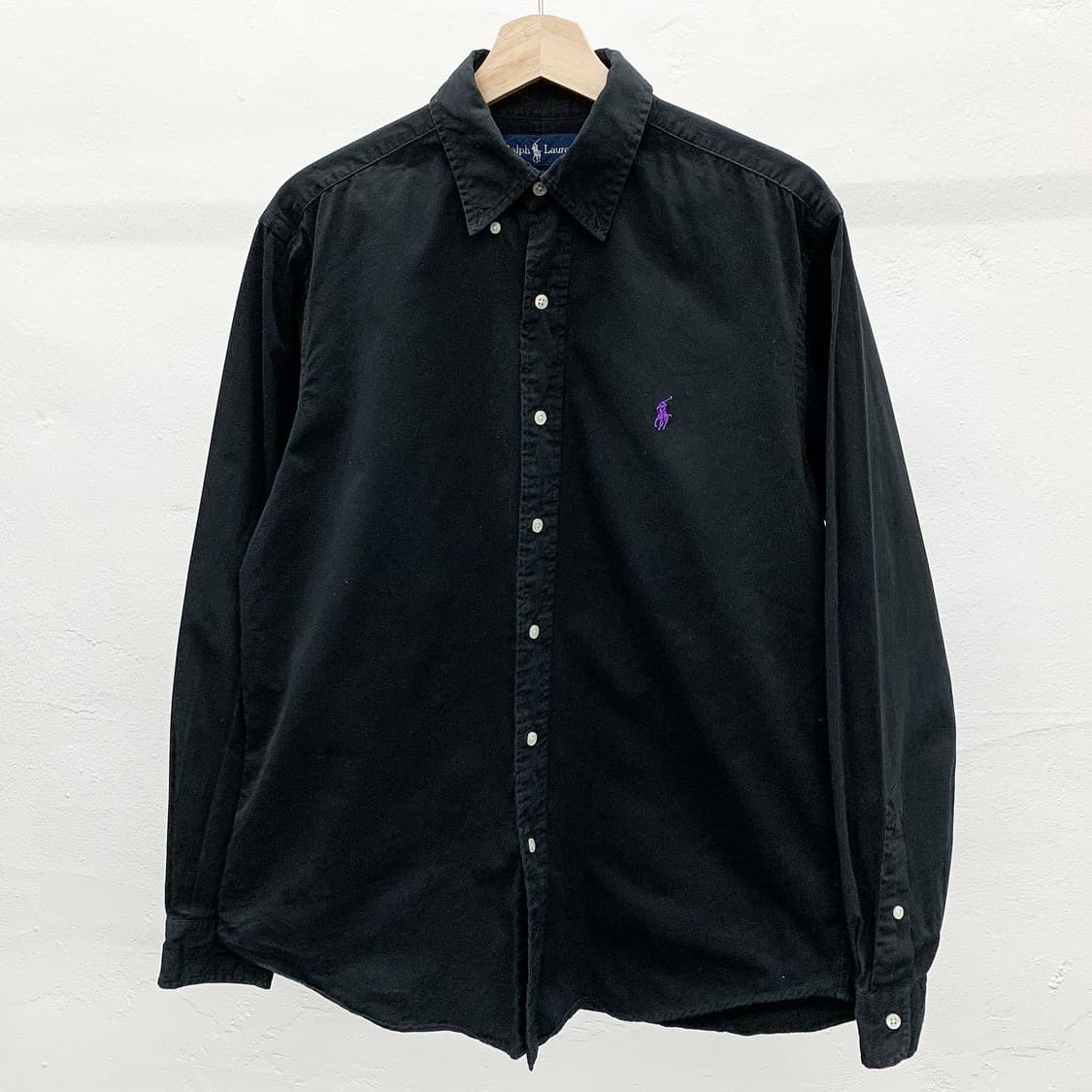 폴로 랄프로렌 블랙 퍼플포니 코튼 셔츠 상품이미지1