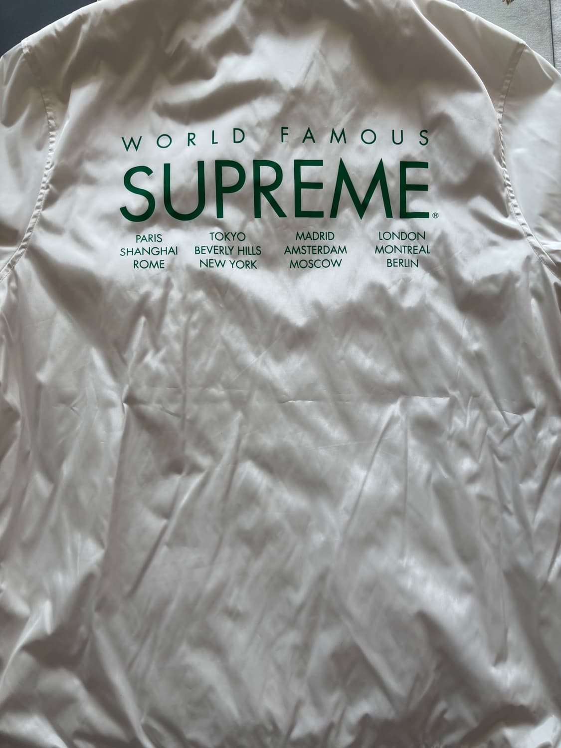 슈프림 15ss 인터네셔널 코치자켓 화이트 XL 상품이미지2