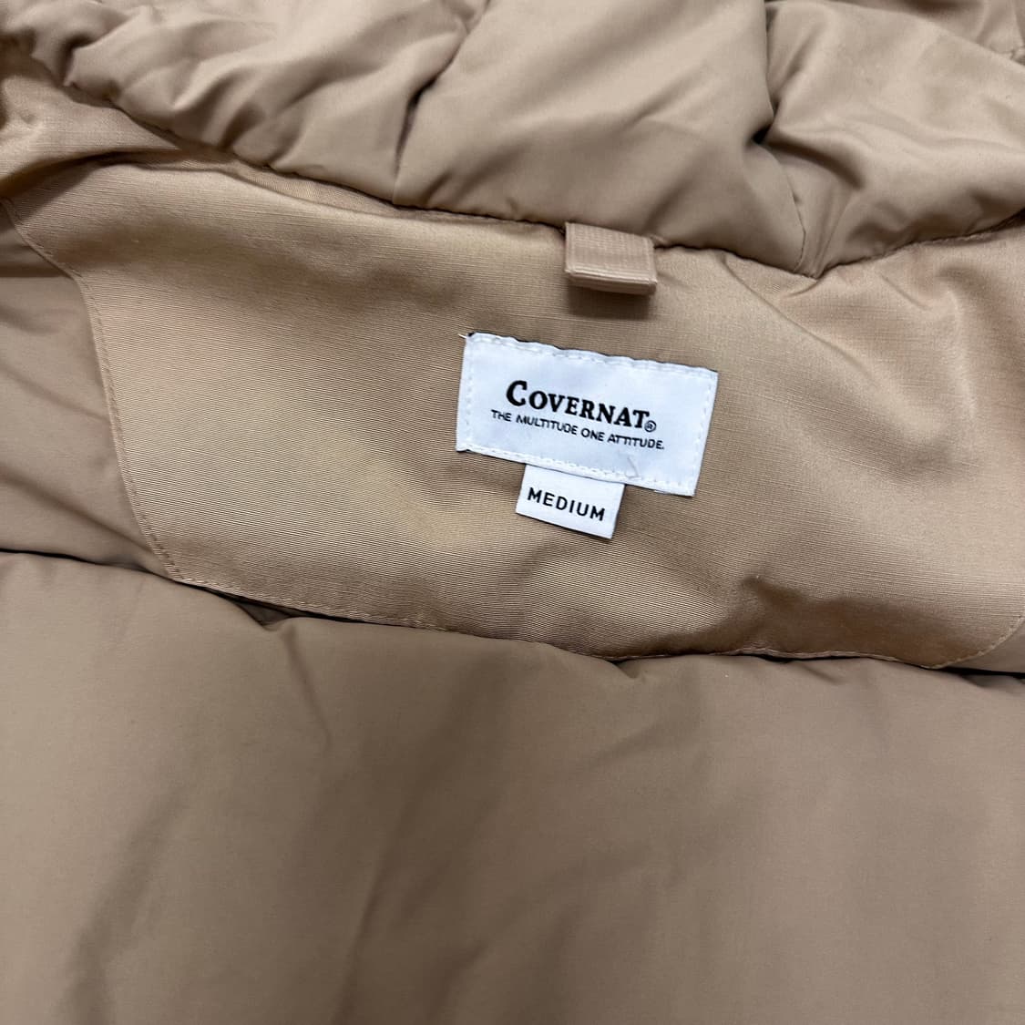 커버낫 라쿤털 덕다운 롱패딩 베이지 M 상품이미지8