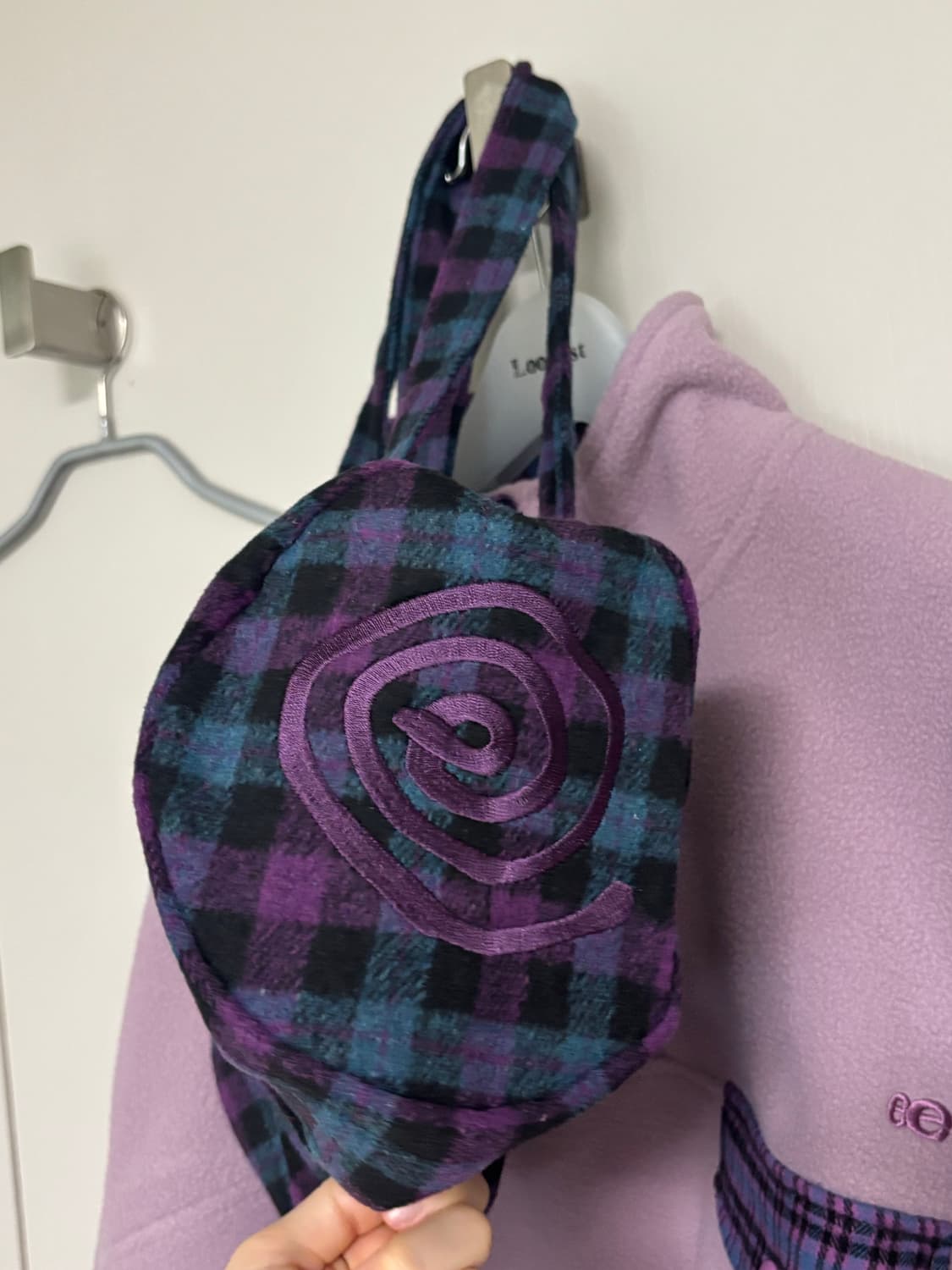 엔조 블루스 피치 체크 더플 백 (Purple) 상품이미지2