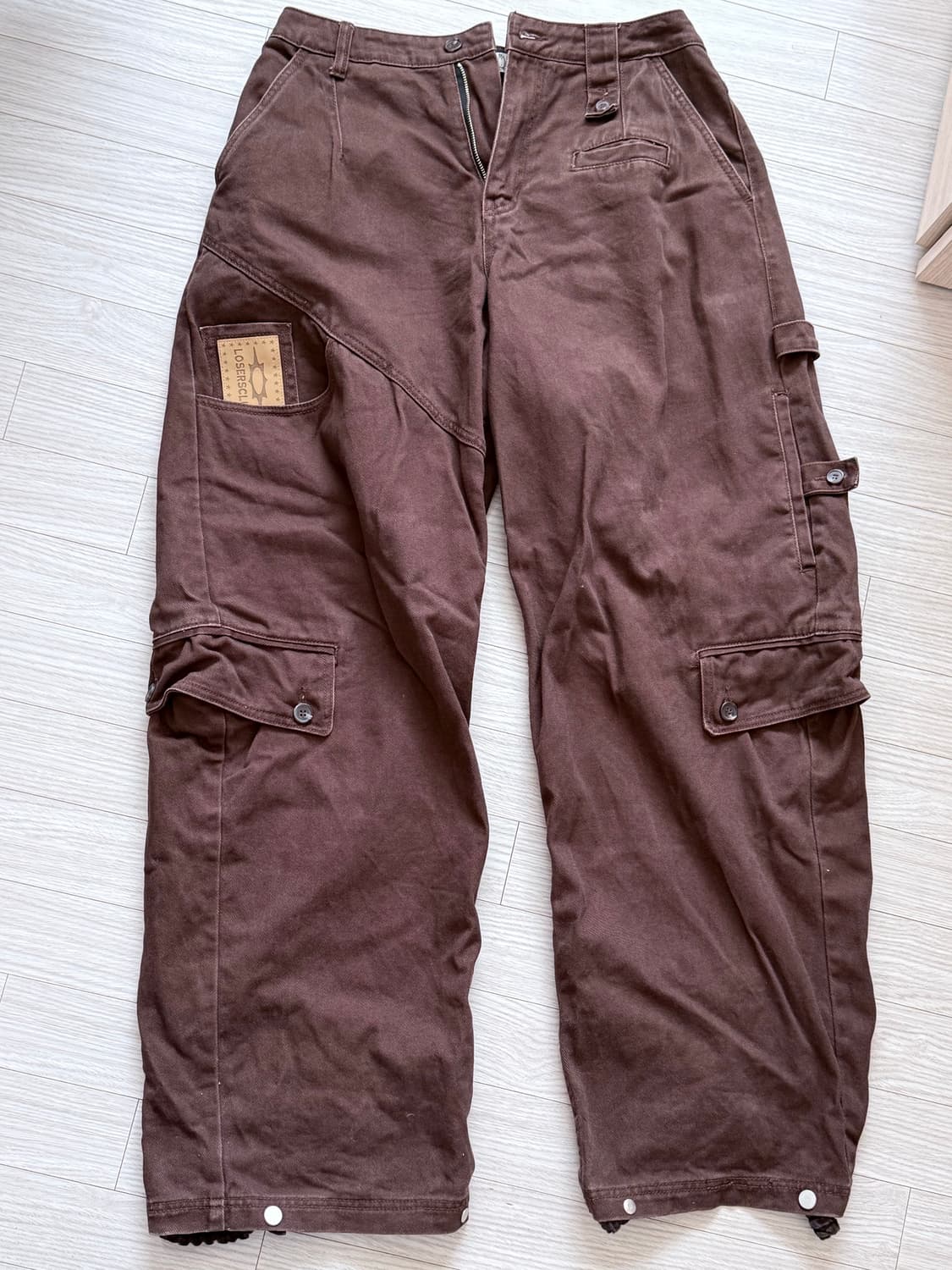 루저스클럽 losers club 멀티 카고포켓 와이드 면팬츠(브라운) 상품이미지4