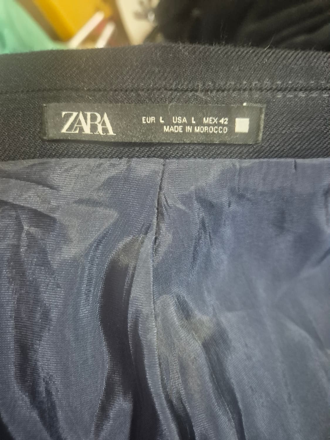 자라 남성용 네이비색 롱코트 상품이미지10