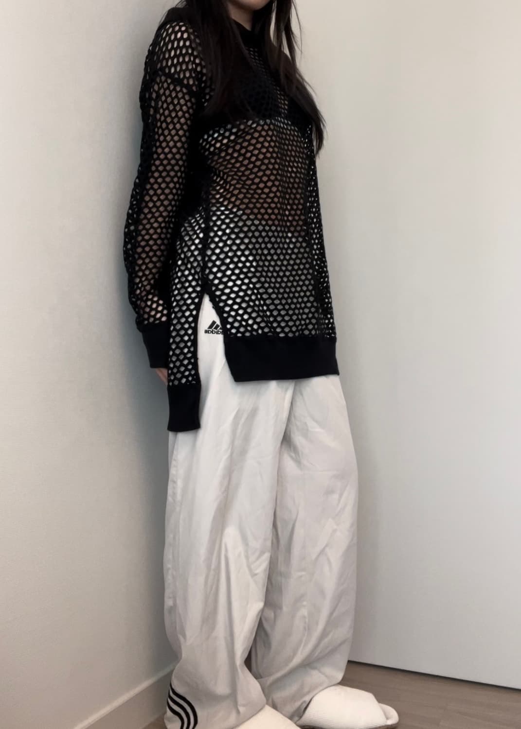 black mesh hoodie 상품이미지3