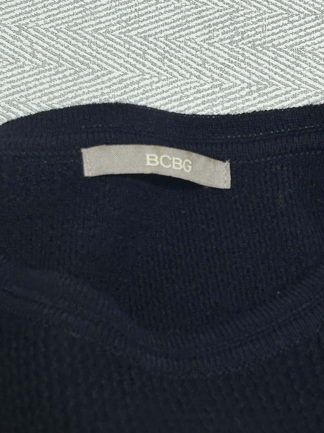 BCBG 울100 니트 원피스 네이비 85사이즈 하객룩 상품이미지5