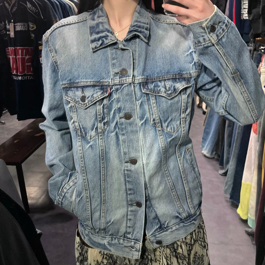 [IM] 리바이스 워싱 데님 자켓 연청 상품이미지2