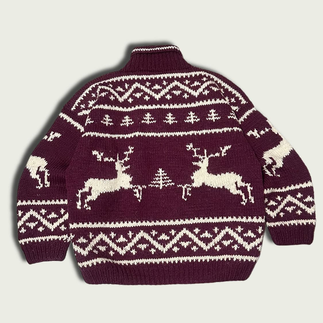 빈티지 버건디 코위찬 니트 상품이미지4