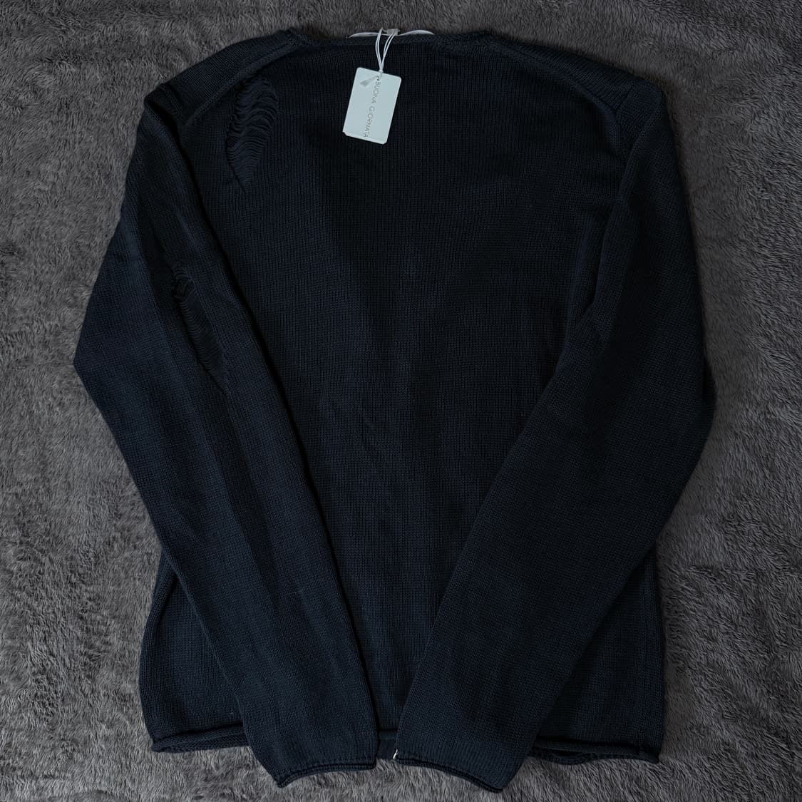 (새상품) Buona Giornata 데미지 니트 투웨이 집업 상품이미지6