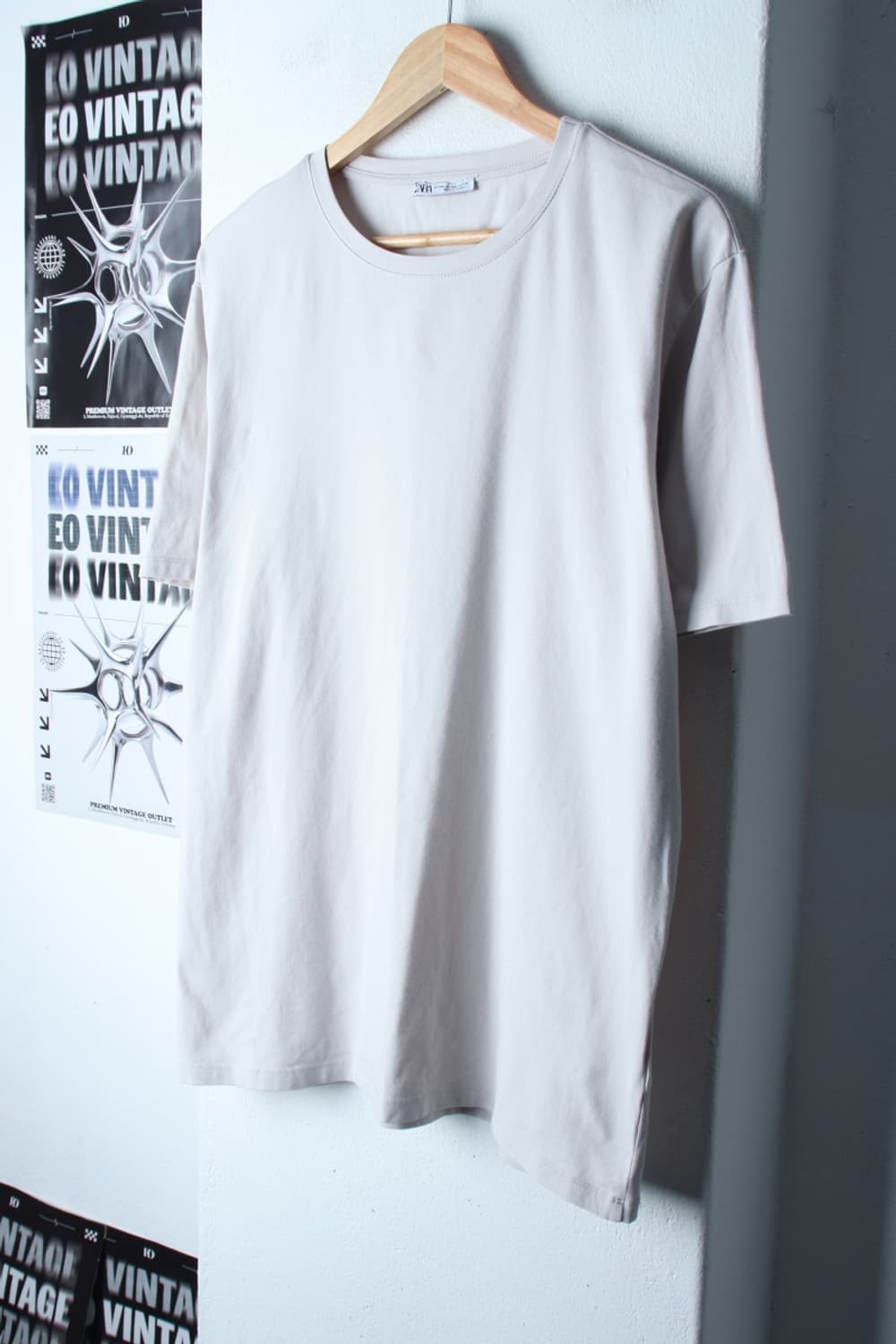 (2XL) 자라 반팔 티셔츠 빅사이즈 샌드 무지 기본-H31727 상품이미지1