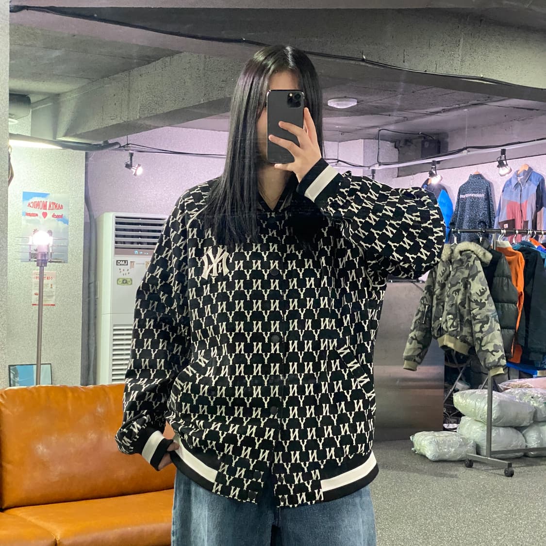 MLB 뉴욕 양키스 사이드라인 블랙 블루종 자켓 B2936 상품이미지1