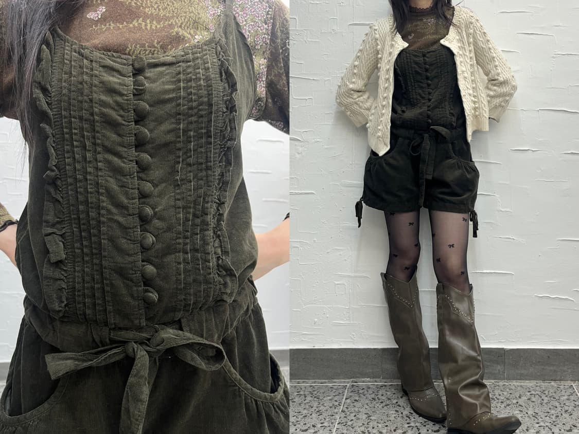 corduroy buttons jumpsuit 상품이미지3