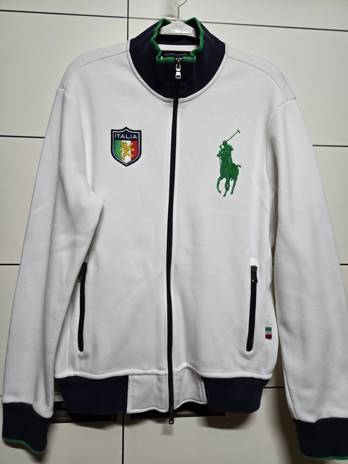 폴로랄프로렌 정품 화이트 이탈리아 빅포니 집업 상품이미지2