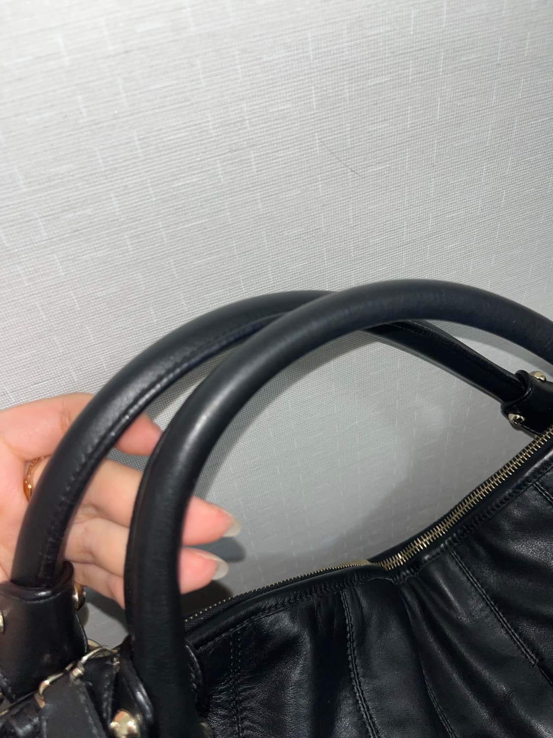 Y2k🖤발리 블랙 이태리 가죽 숄더백 상품이미지5