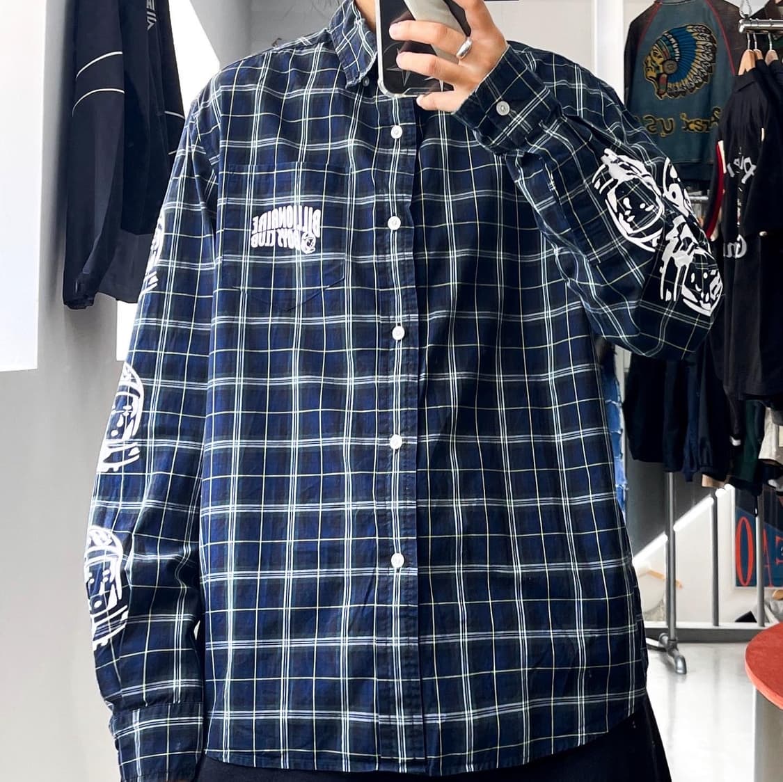 빌리어네어 보이즈 클럽 우주인 체크 셔츠 상품이미지1