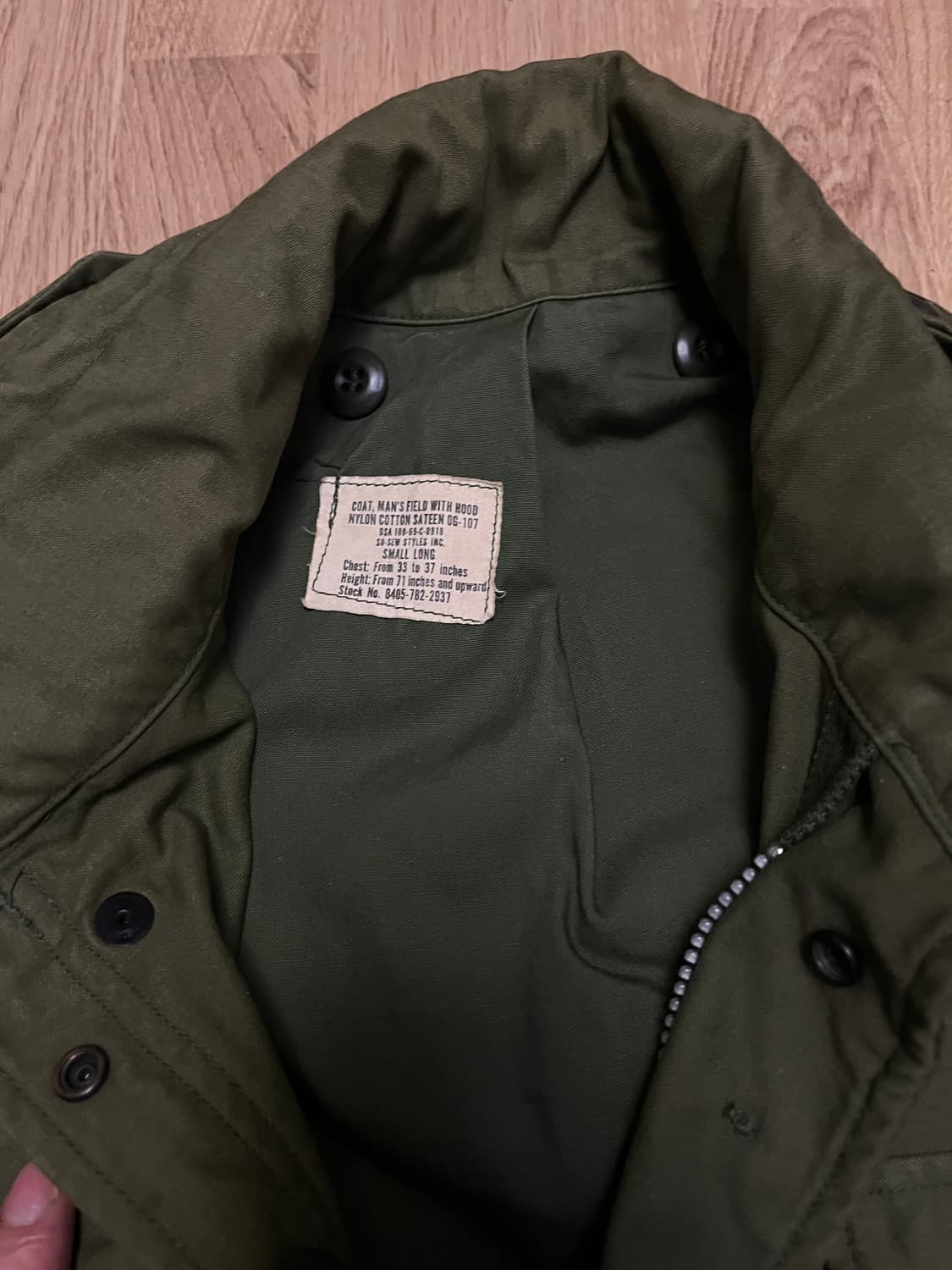 오리지널 M-65 필드 자켓 상품이미지2