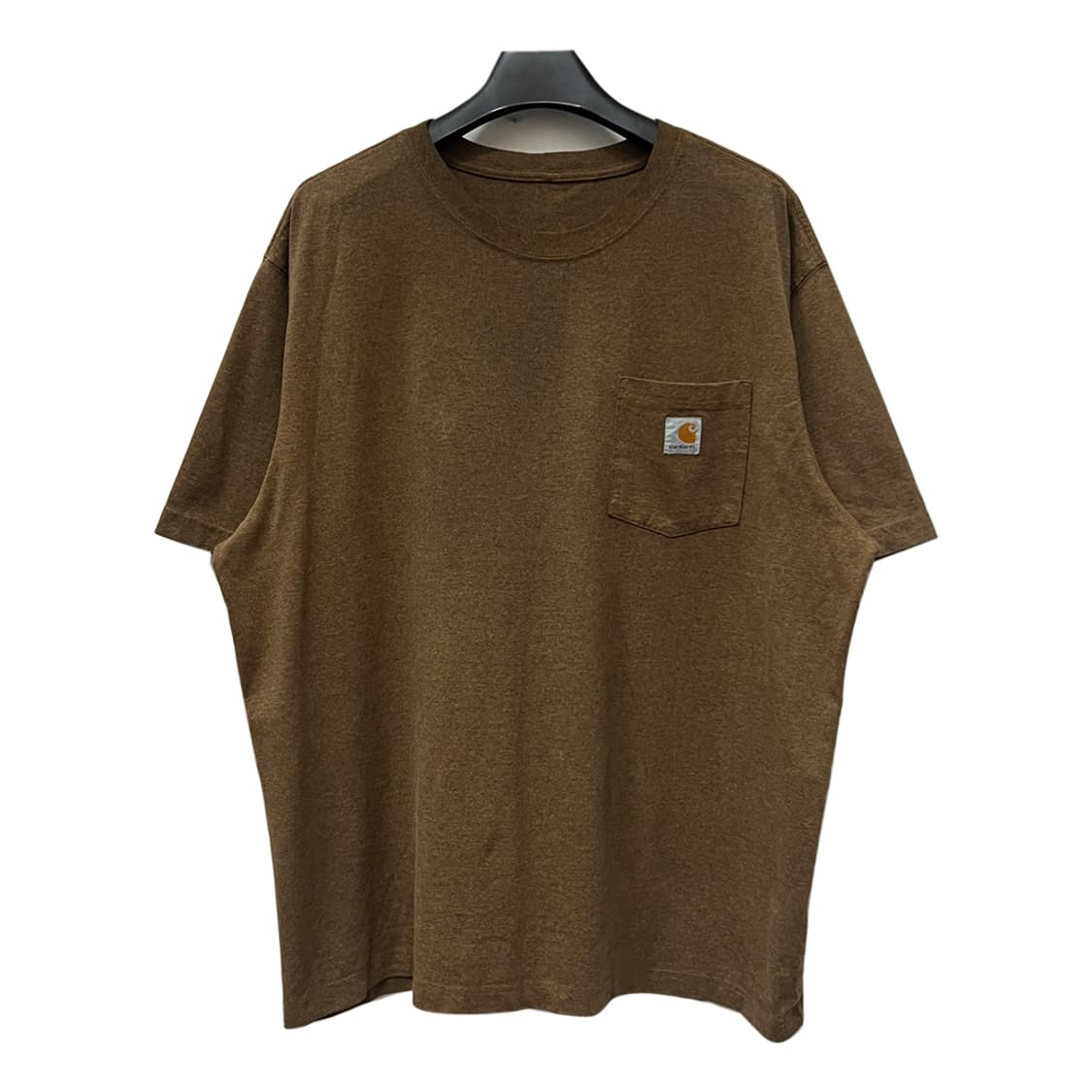 칼하트 오리지날핏 브라운 포켓 반팔티 XL 상품이미지1