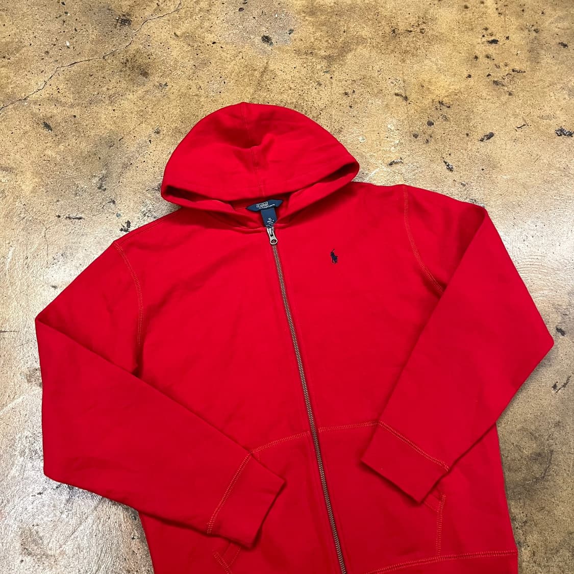 [정품/XL] 폴로 랄프로렌 레드 후드 집업 b16 상품이미지1
