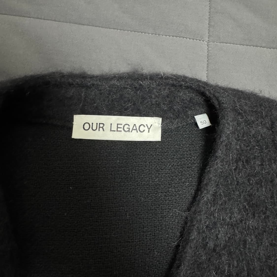 아워레가시 블랙 모헤어 가디건 50 사이즈 상품이미지3