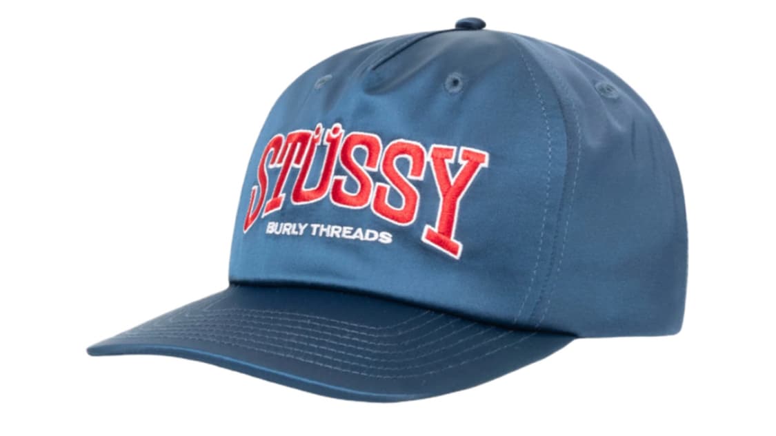 스투시 미드 뎁스 벌리 쓰레드 스냅백 네이비 상품이미지2