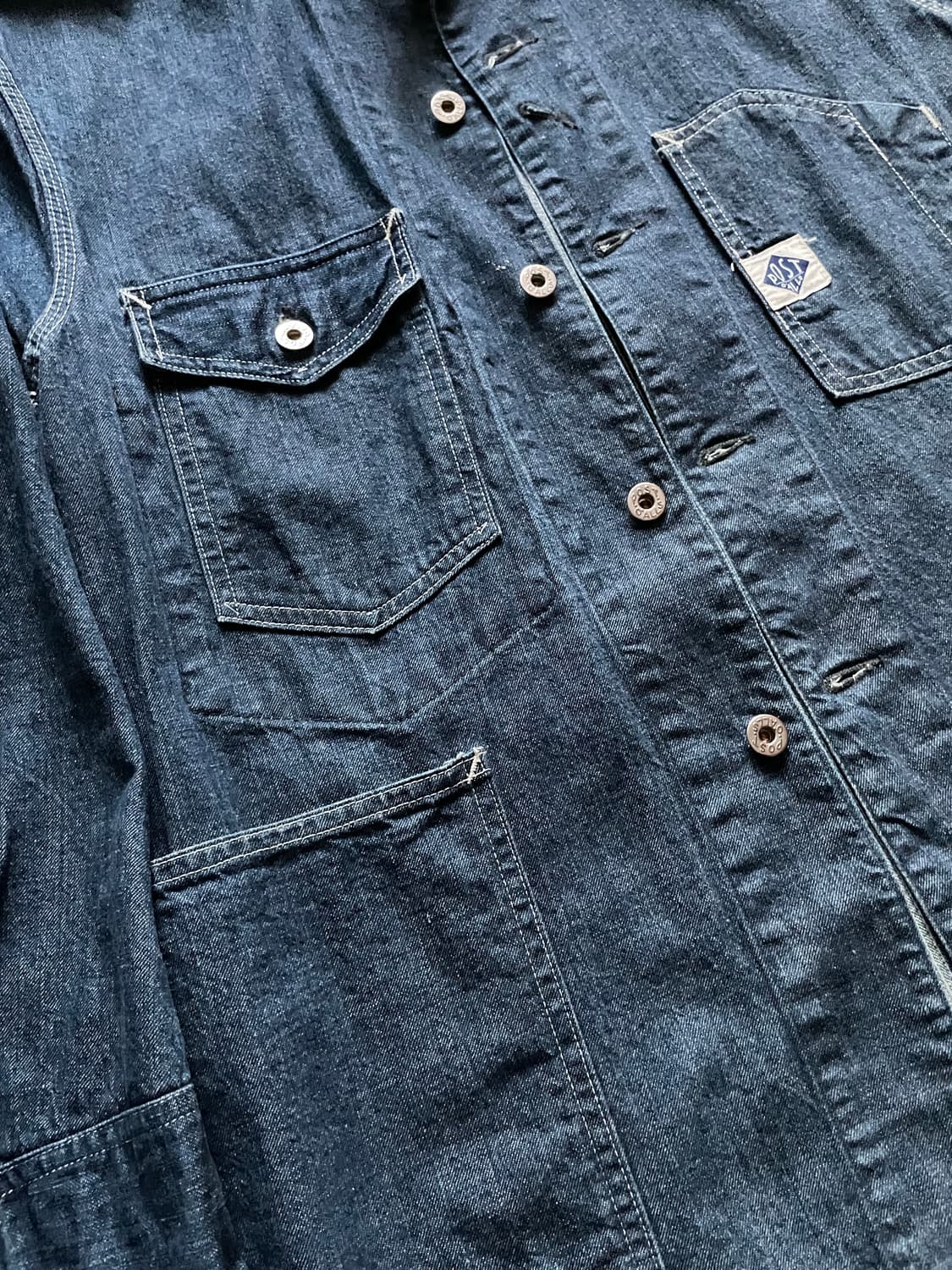 포스트오버롤즈 데님 커버올 엔지니어자켓 (드레익스아나토미카피그벨RRL) 상품이미지5